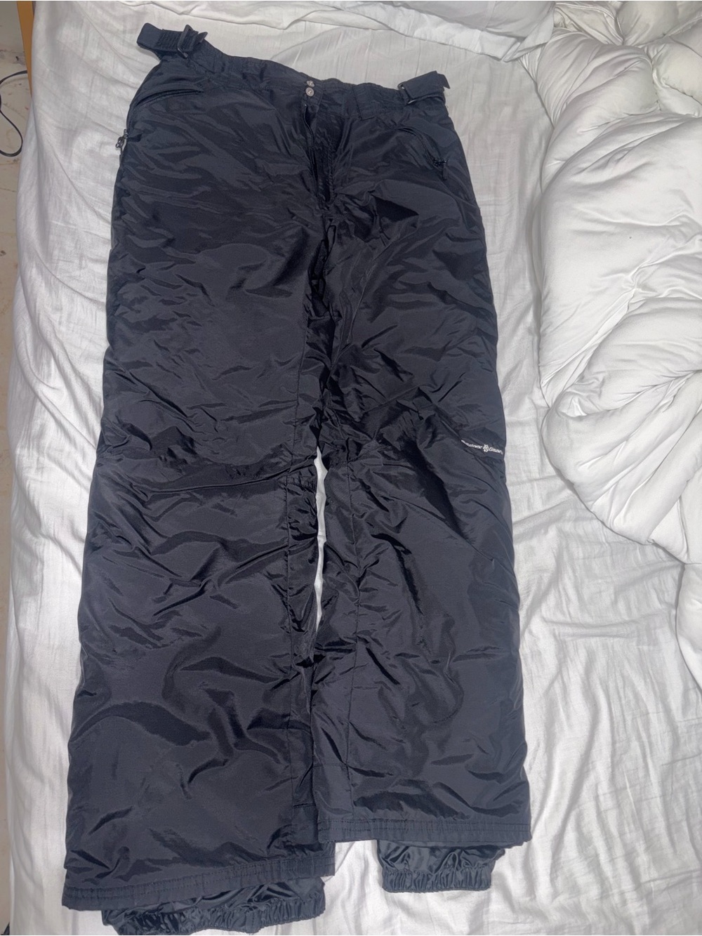 Black Insulated Snow Pants